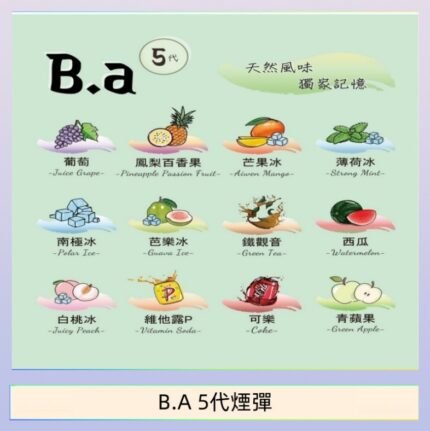 B.A 5代主機煙彈電子煙一盒三顆